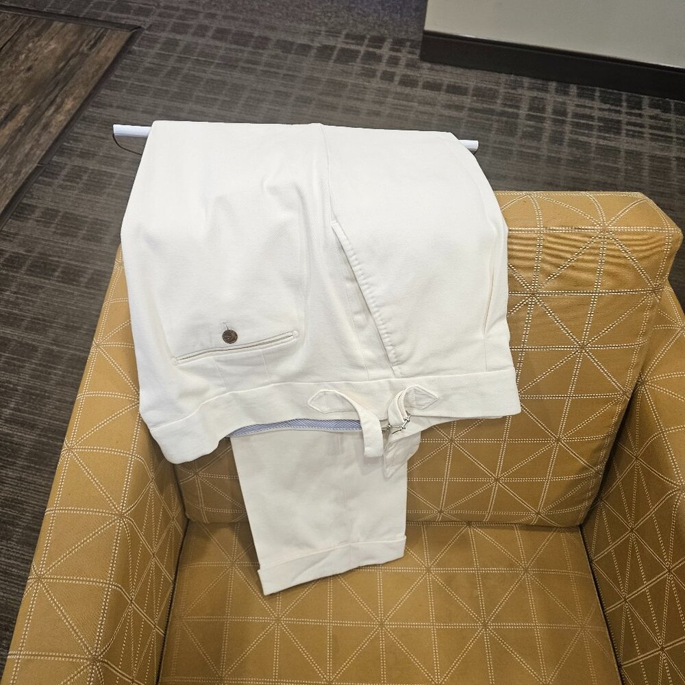 White Pini Parma trousers size 42